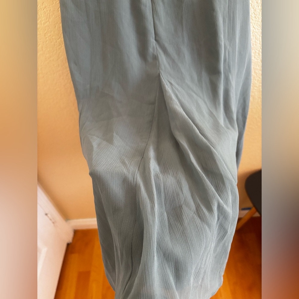 Lauren Ralph Lauren Womens Green Ruffled Chiffon Fit & Flare Dress NWT - Picture 8 of 12